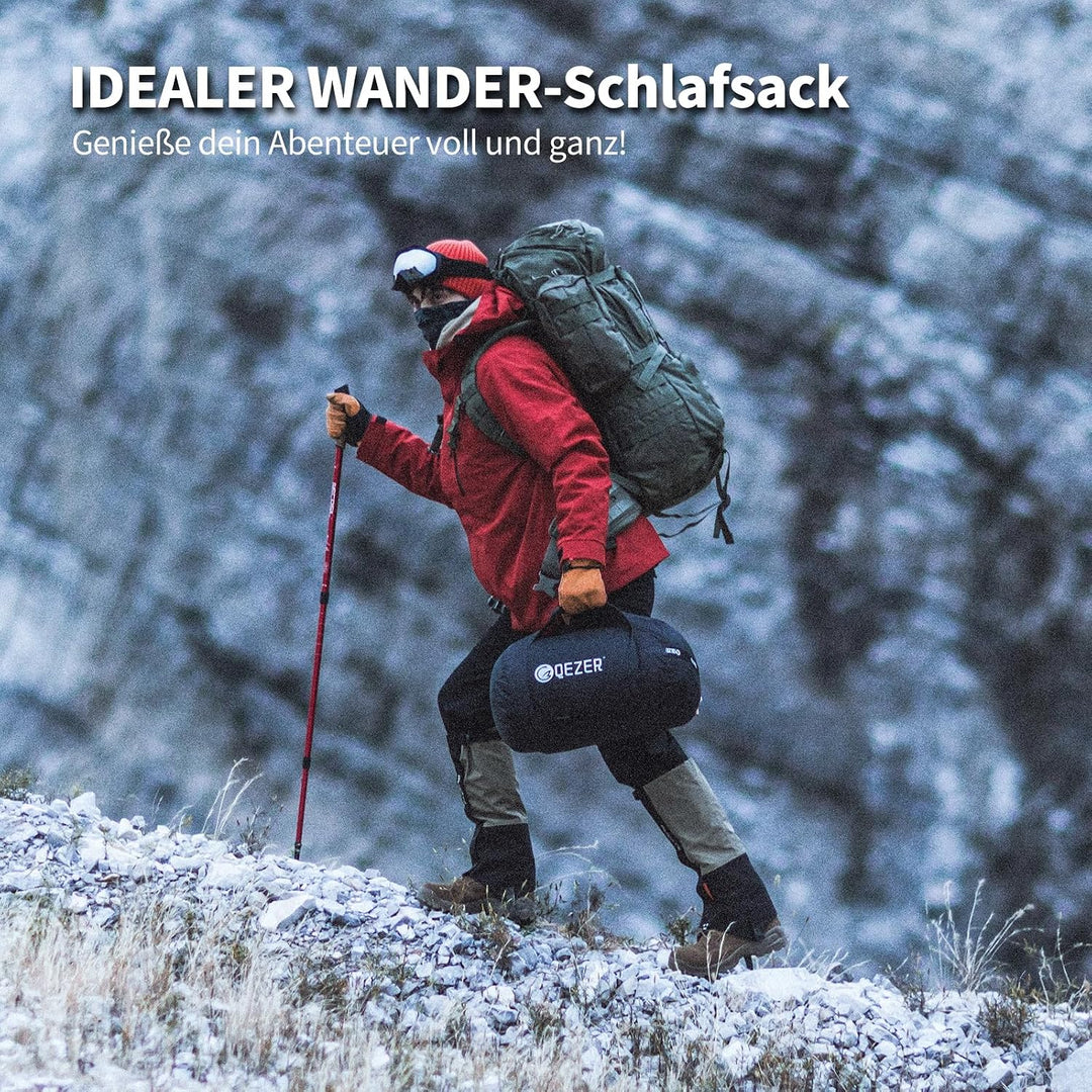 Daunenschlafsack, kleines packmass,650FP, RDS-Zertifiziert | Stegkonstruktion ,Für alle Jahreszeiten