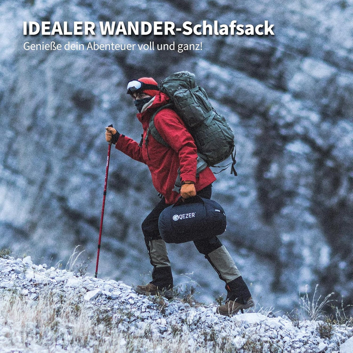 Daunenschlafsack, kleines packmass,650FP, RDS-Zertifiziert | Stegkonstruktion ,Für alle Jahreszeiten