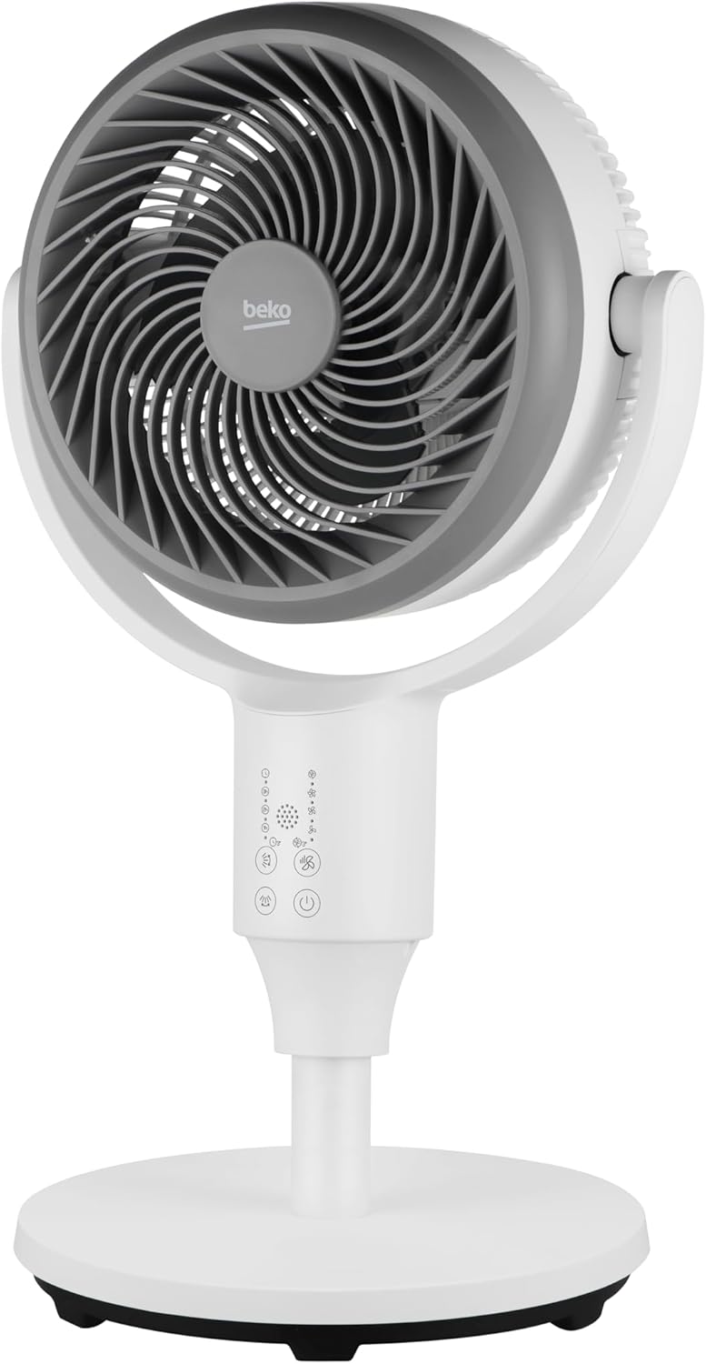 Beko - EFS7000CW - 2-in-1 Stand- und Tischventilator, 30 W, 4 Geschwindigkeitsstufen, Höhe und Neigu