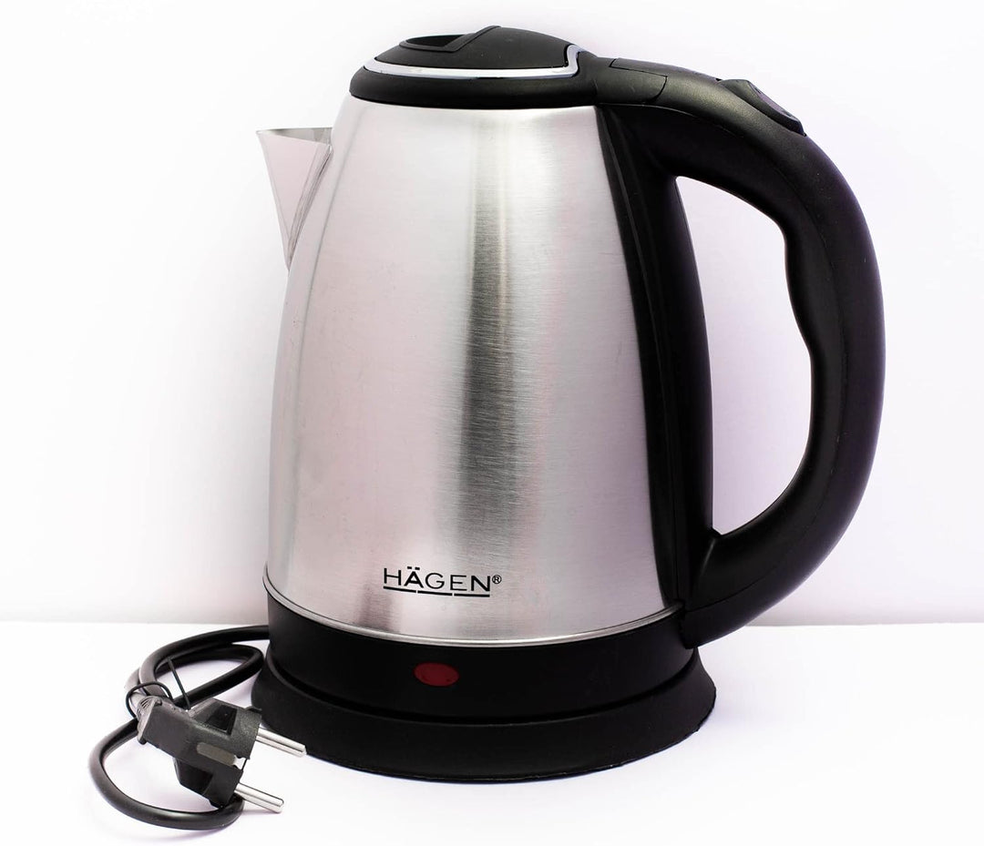 Hagen - Edelstahl - Elektrischer - Kabelloser Wasserkocher - 1.8L HAGEN HA5525-SIL-Silver, Silver