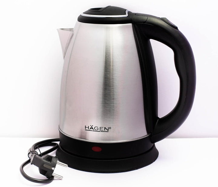 Hagen - Edelstahl - Elektrischer - Kabelloser Wasserkocher - 1.8L HAGEN HA5525-SIL-Silver, Silver