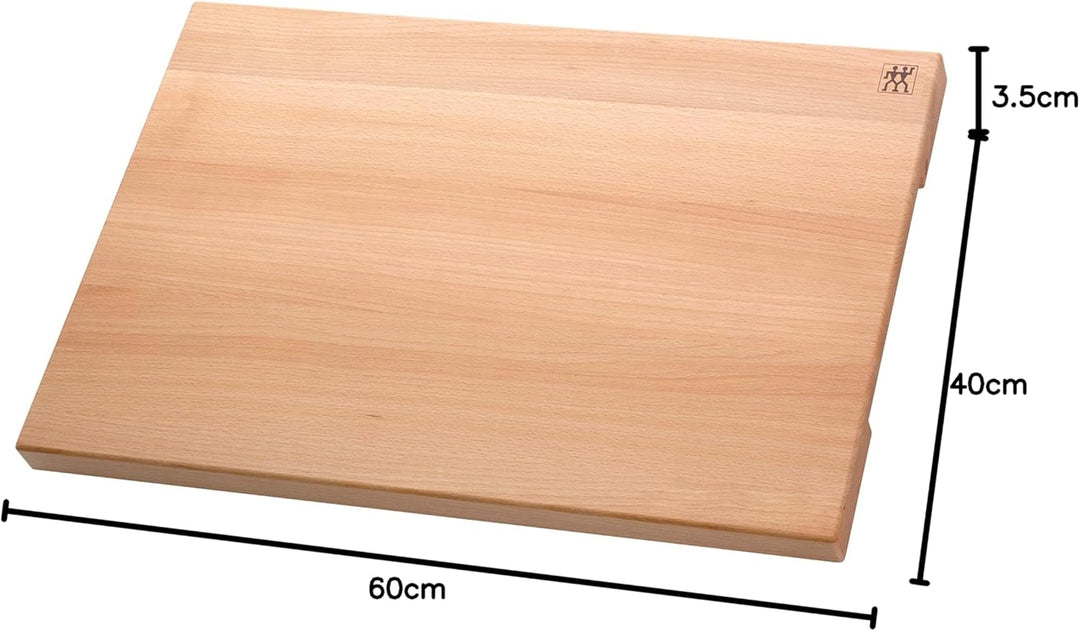 ZWILLING Schneidbrett aus massiven Holz, Buche, Braun, 60 x 40 x 3 cm Schneidbrett, massive Buche, S