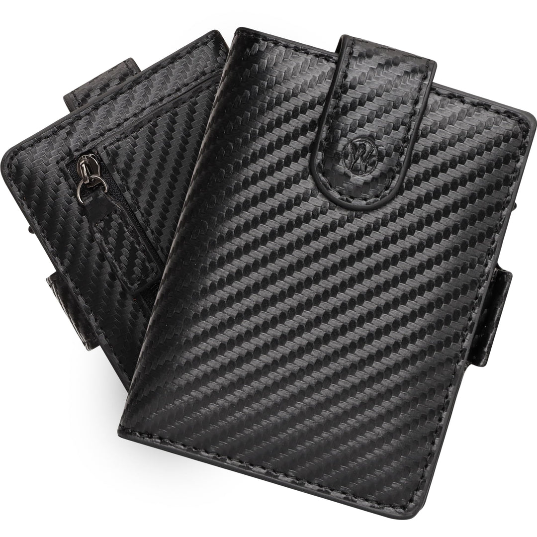 WillFire® MagFlap | Geldbörse Herren | Extra Schlüsselanhänger | Leder Kartenetui für 10-12 Karten |