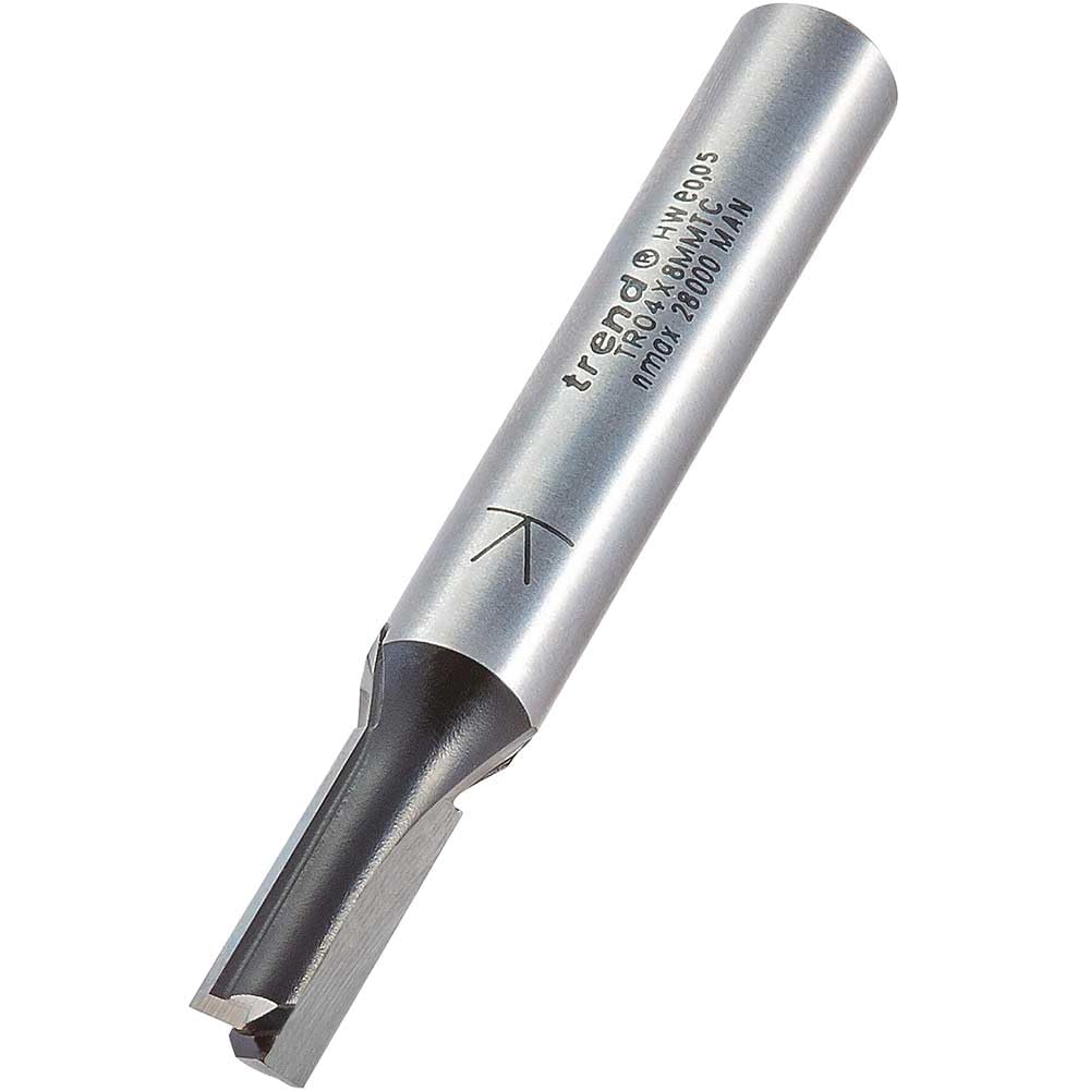 Trend Trade Zweischneidiger Fräser, 8 mm Schaft, 6 mm Schnittdurchmesser, 16 mm Schnittlänge, Hartme