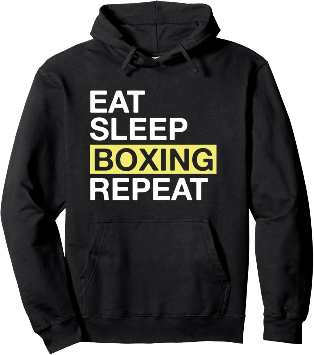 Boxing Lover Eat Sleep Boxing Repeat Boxer Pullover Hoodie