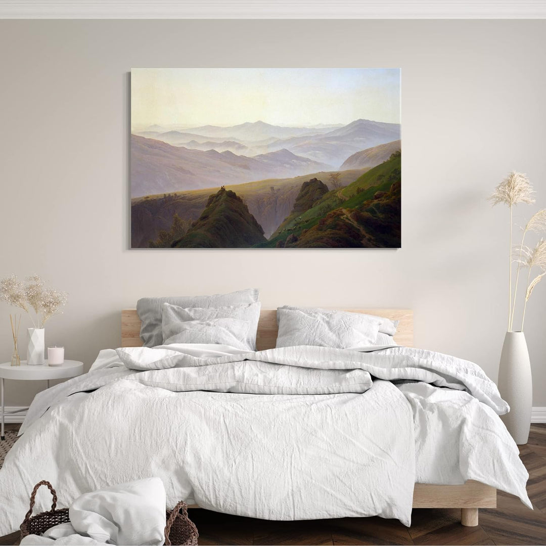 Printed Paintings Leinwand (80x60cm): Caspar David Friedrich - Morgens in den Bergen 80x60 cm, 80x60