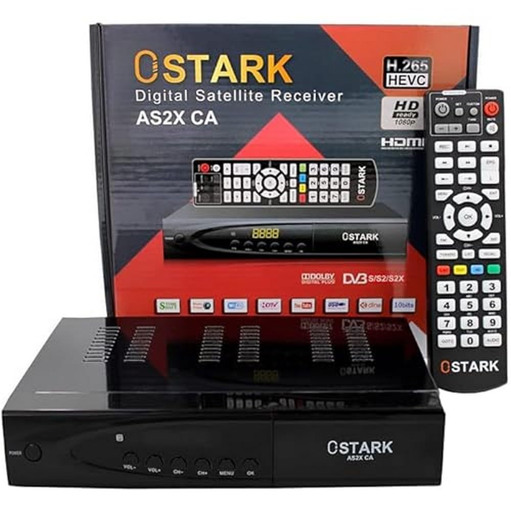 Ostark AS2X CA Digitaler Satellitenreceiver FTA DVB S2 S S2X DVBS2 HDMI FHD 1080P FTA H265 USB WiFi