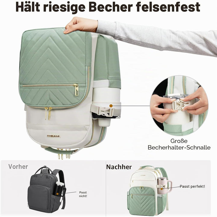 VANKEAN Laptop-Rucksack für Damen und Herren, 43,8 cm (17,3 Zoll), Arbeitstasche für Damen, Herren,