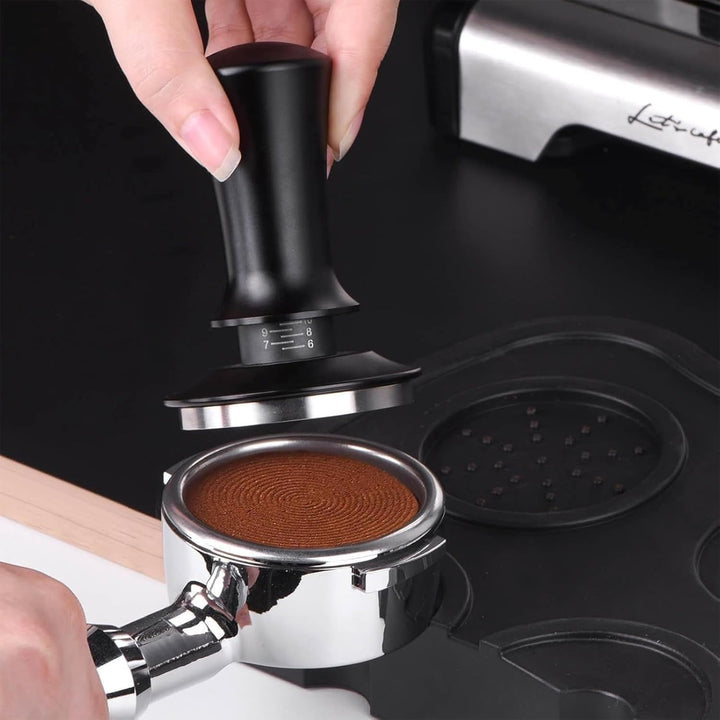 Kaffee Tamper 51mm, Espresso Tamper 51mm, Kaffeetamper und Verteilerwerkzeug mit feinen Nadeln, Sieb