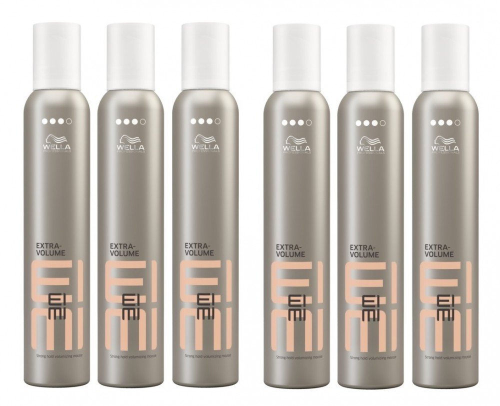 Wella EIMI Extra Volume-Mousse 6 x 300 ml Styling Schaumfestiger für starken Halt Professionals Unpa