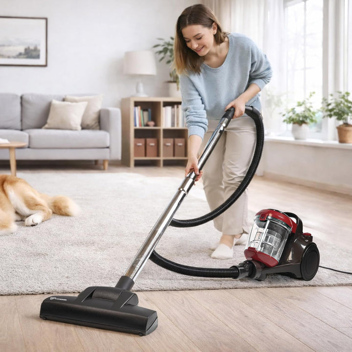 Akitas C10T 850W Beutelloser Staubsauger ohne Beutel Cat and Dog Tierhaare,Staubsaugerzylinder mit D