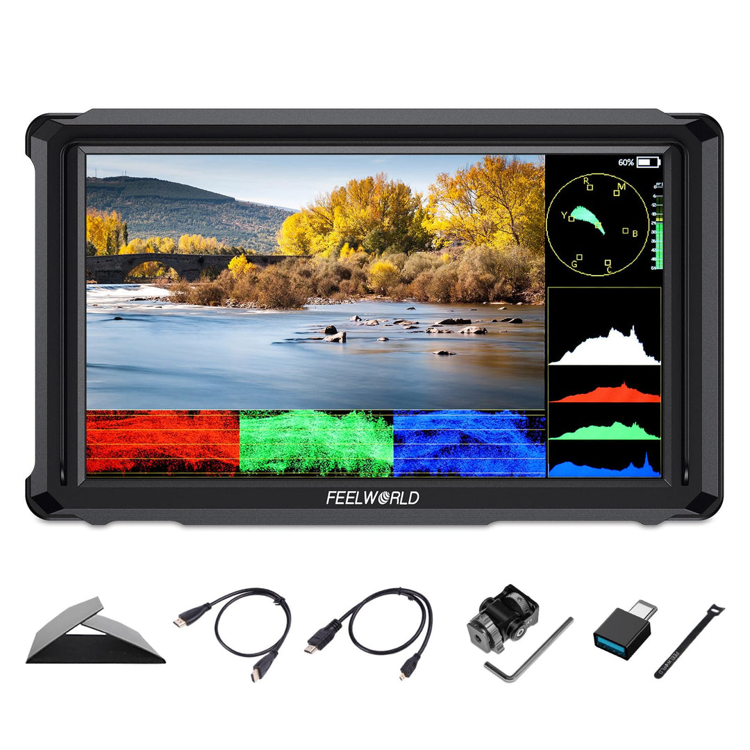 FEELWORLD FW568V3 DSLR Field Monitor 6 Zoll 3D LUT Waveform Vector Scope 1920x1152 4K HDMI Bildschir