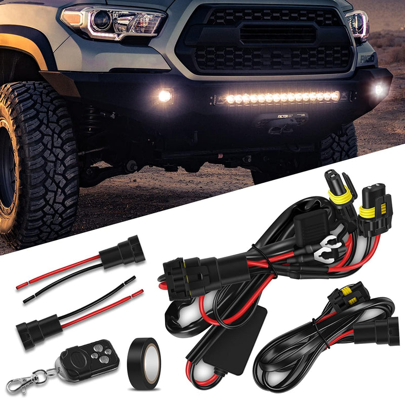 WinPower Universal LED-Licht Kabelbaum Relais-Kit mit 1 oder 2 Glühbirnenanschlüssen, 12V KFZ-Zusatz