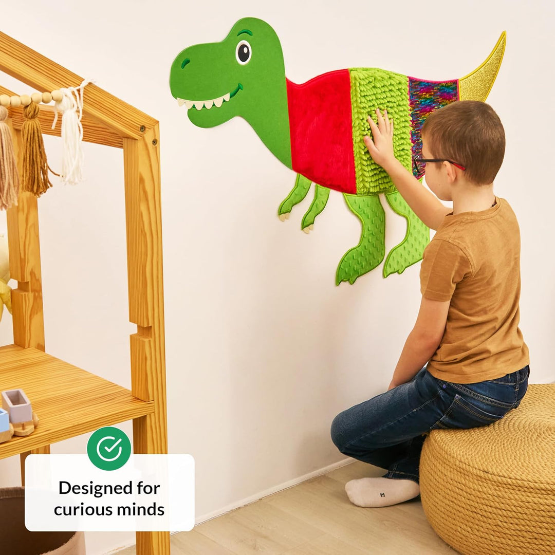Sensory Wall v4 | Sensory Wall Panel (Caterpillar) T-rex, T-rex