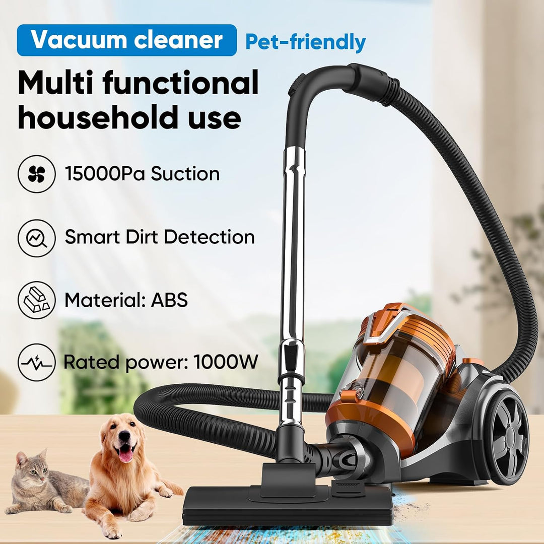 Beutelloser Staubsauger ohne Beutel, 3600W Staubsauger Beutellos, Staubsaugers Starke Saugleistung 1