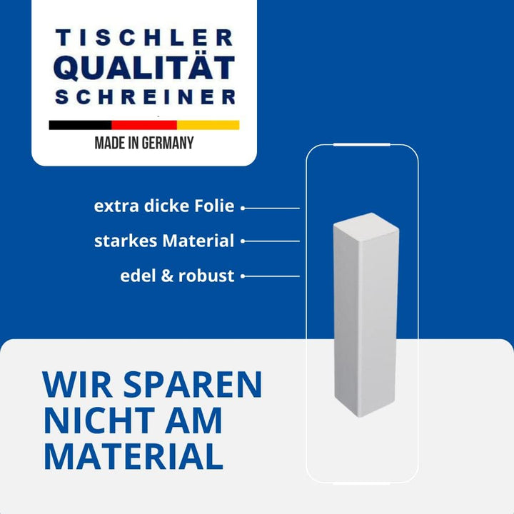 Universal Fussleisten Eckturm | MDF WEISS | (ohne Fase) | 85 mm / 20 Stück 85 mm / 20 Stück Eckturm