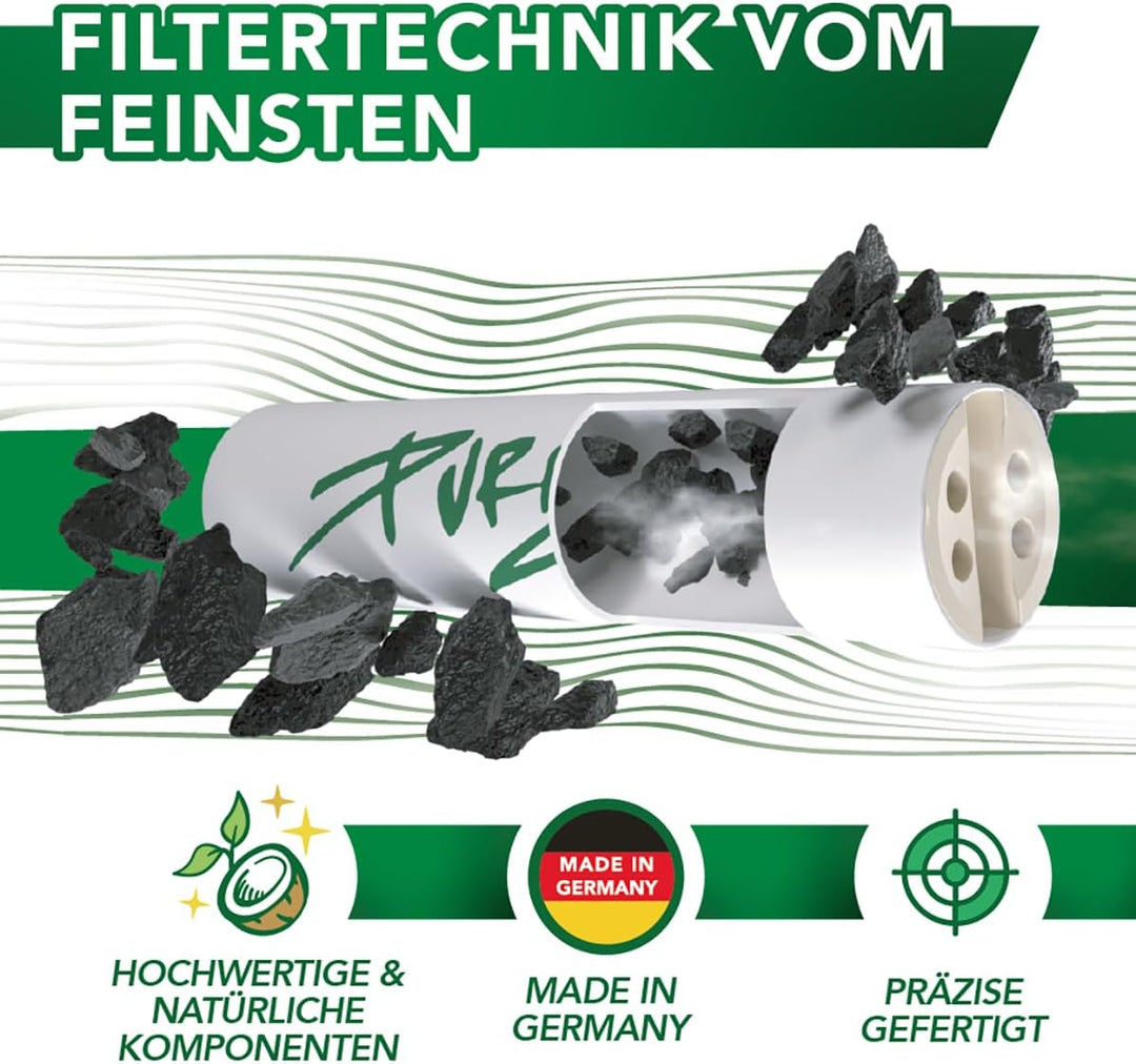 PURIZE® XTRA Slim Size Aktivkohlefilter SET (250er Spezial Set) (gelb), Gelb