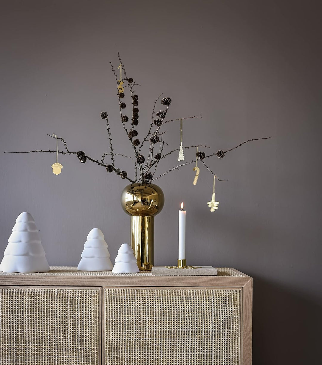 Cooee Design Weihnachtsbaum, Tanne, Weihnachtsdekoration, Weiss, Ø: 13 H: 15 cm