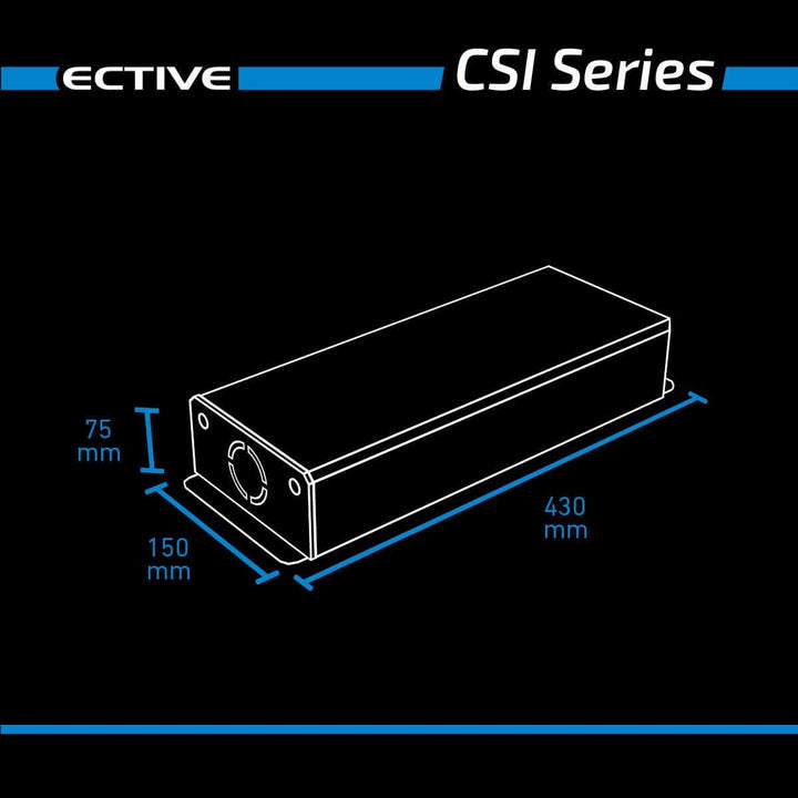 ECTIVE Reiner Sinus Wechselrichter CSI 10-1000W, 24V auf 230V, USB, USV Funktion, Überhitzungsschutz