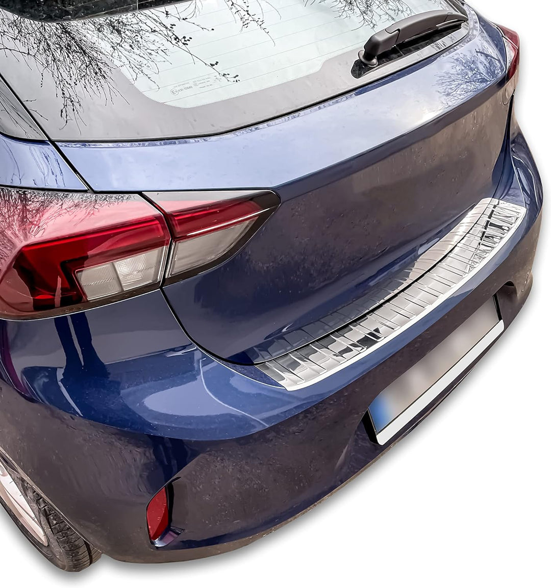 Ladekantenschutz Edelstahl MATT kompatibel für OPEL Corsa F | BJ ab 2019 | premium Qualität von RECA