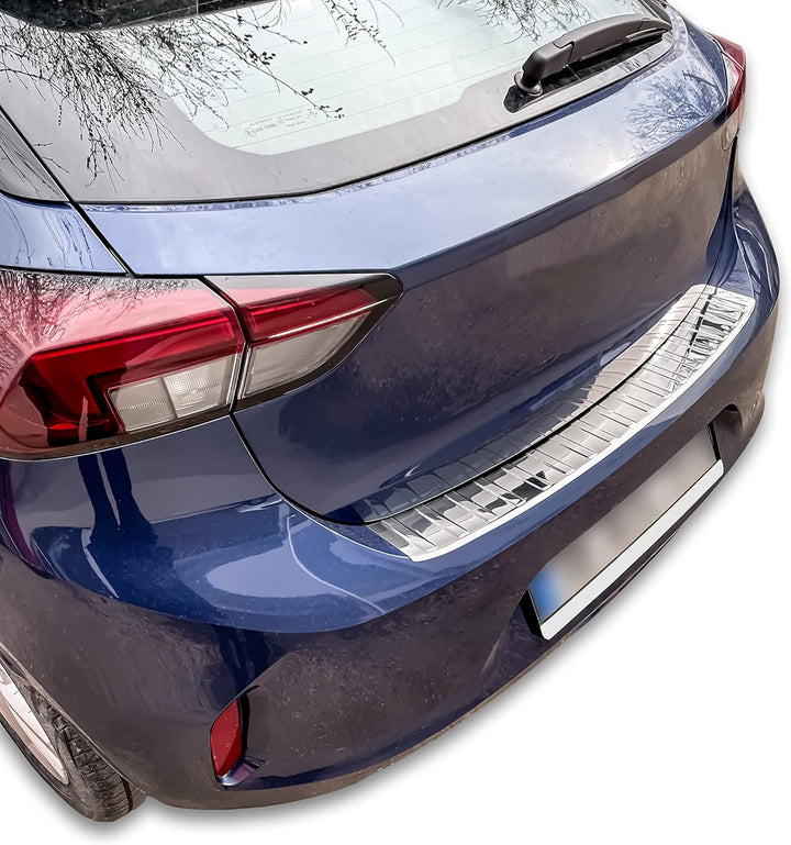 Ladekantenschutz Edelstahl MATT kompatibel für OPEL Corsa F | BJ ab 2019 | premium Qualität von RECA