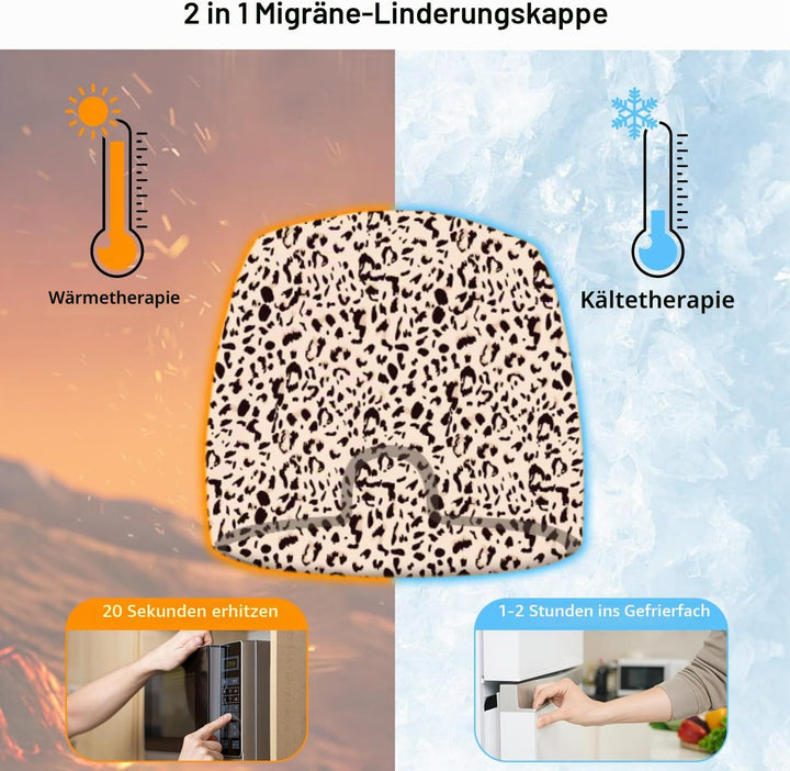 my novel things 2 Stück Migräne Maske und Augenmaske Kühlend, Migräne Kühlmaske, Migraine Relief Cap