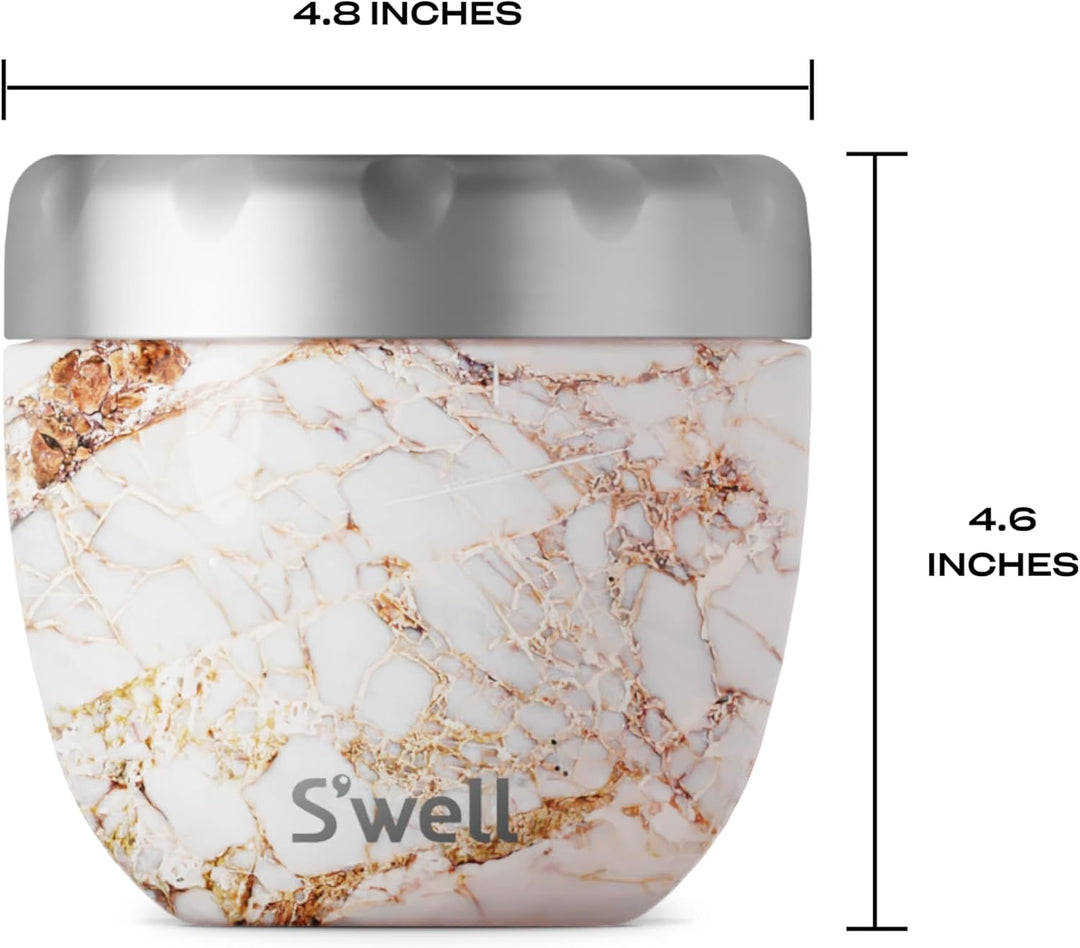 S'well Unisex – Erwachsene Lebensmittelbehälte 21.5oz Calacatta Gold, 21.5oz Calacatta Gold