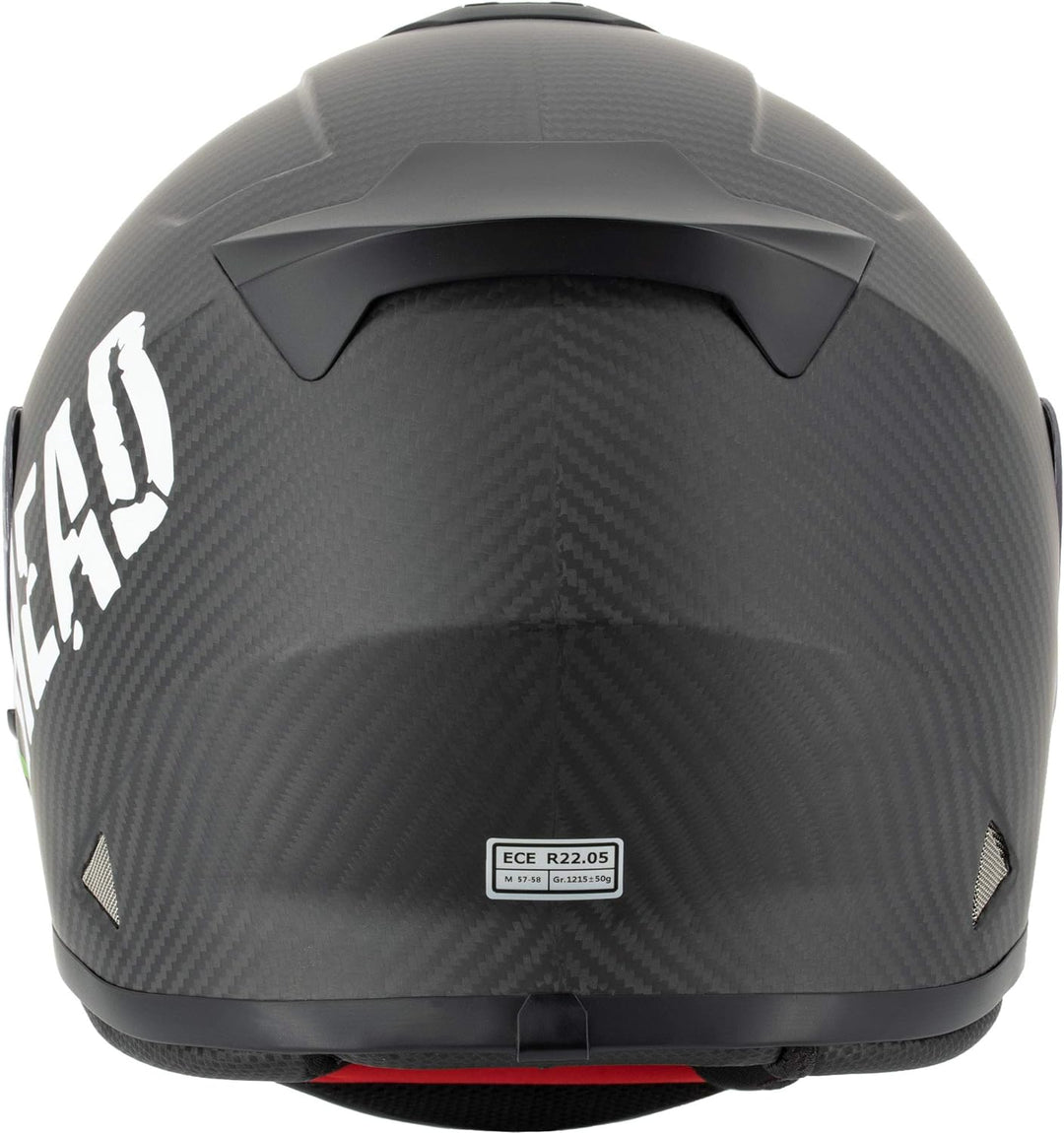 Broken Head BeProud Carbon Grün matt Limitierte Sonderedition - sportlicher Racing Motorrad-Helm M (