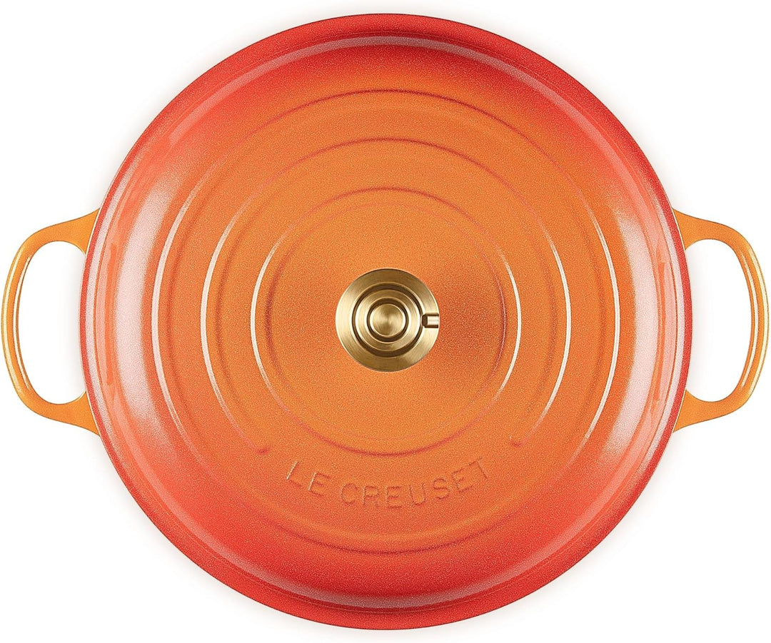 Le Creuset Flamme Dorée Flache Kasserolle, 32 cm Volcanic 4.7 Liter, Volcanic 4.7 Liter