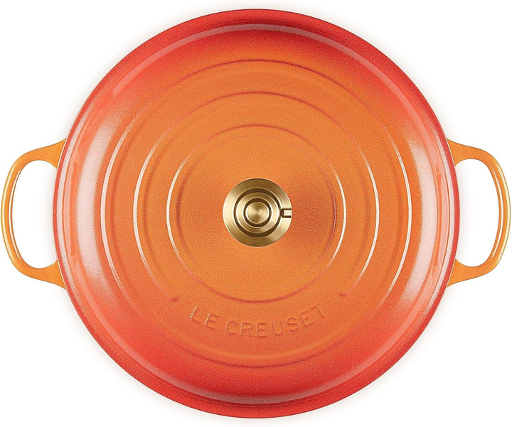 Le Creuset Flamme Dorée Flache Kasserolle, 32 cm Volcanic 4.7 Liter, Volcanic 4.7 Liter