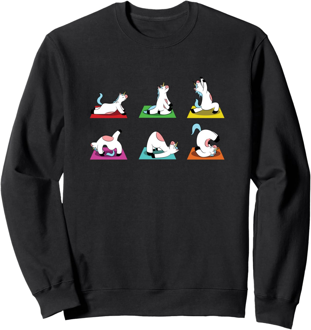Einhorn Yoga Outfit Damen Meditation Namaste Zen Deko Om Yin Sweatshirt