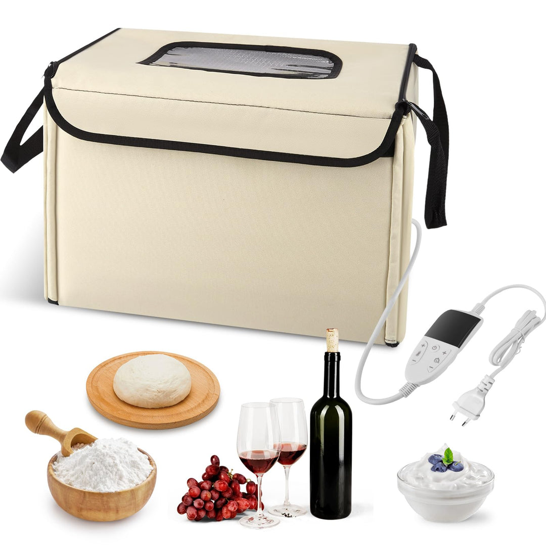Brot Gärbox Sauerteig mit Heizung, Faltbare Brot Gärschrank Einstellbare Temperatur & Timer, Teiggär