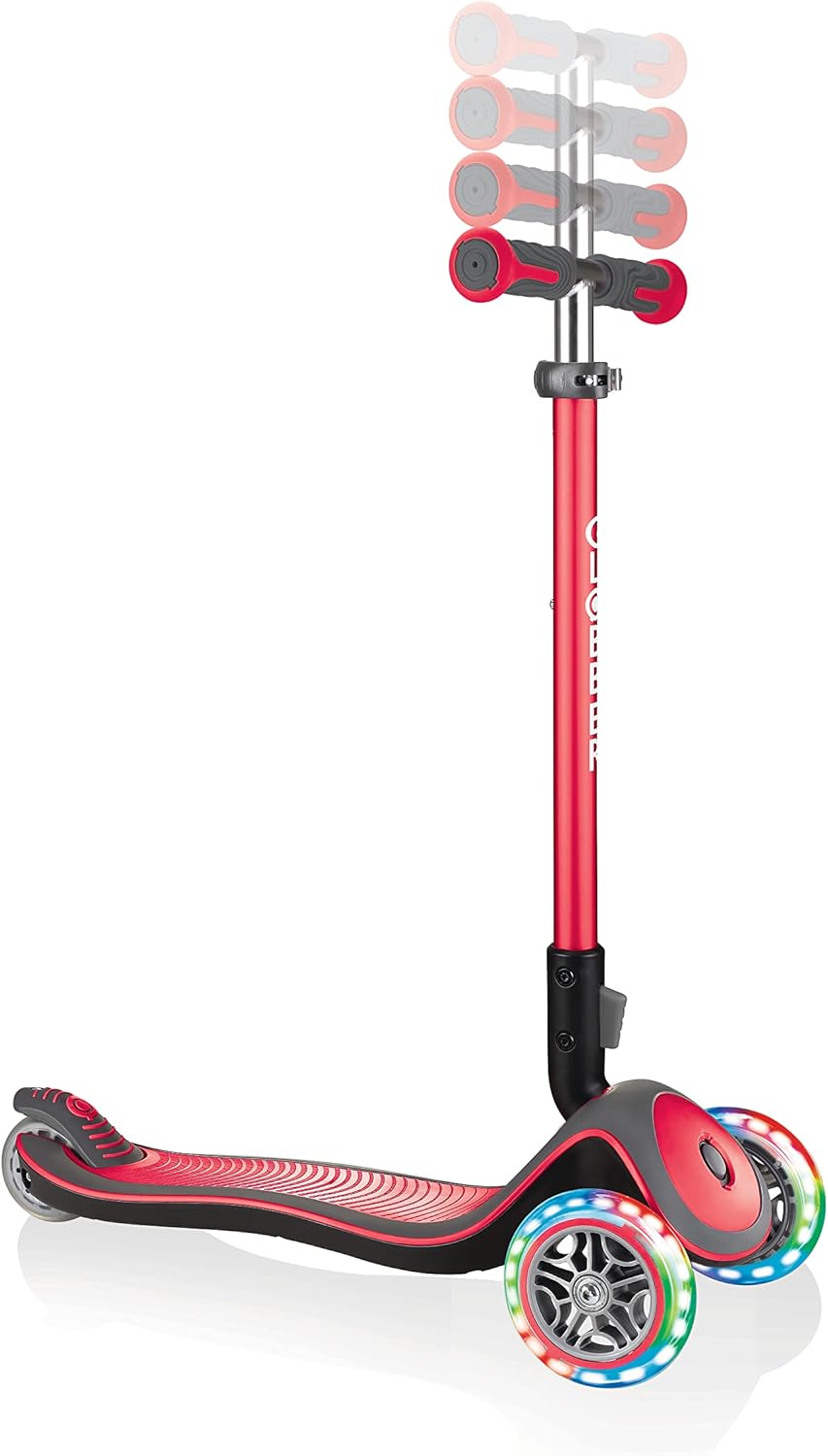 GLOBBER Elite Roller – Tretroller Kinder ab 3 Jahre - Scooter 120/80 mm - ABEC 5, 3-rädrig – höhenve