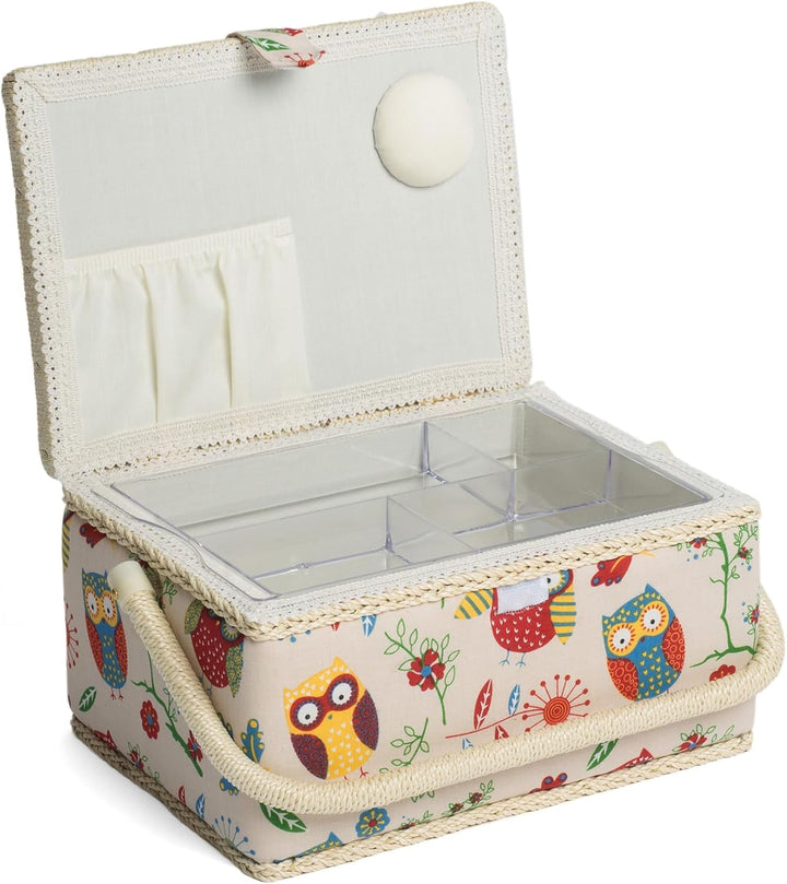 Hobby Gift Exclusive Mittelgrosse Nähbox, Bastel-Aufbewahrungsbox, Zubehörablage, Nadelkissen, PVC-G