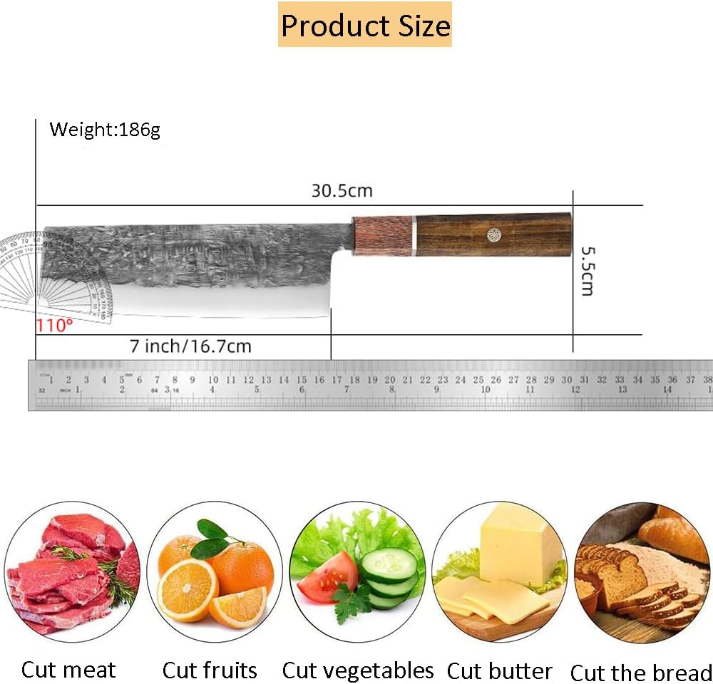 Professionelles japanisches Kochmesser, Küche High Carbon Ultra Sharp Chefs Messer mit ergonomischem