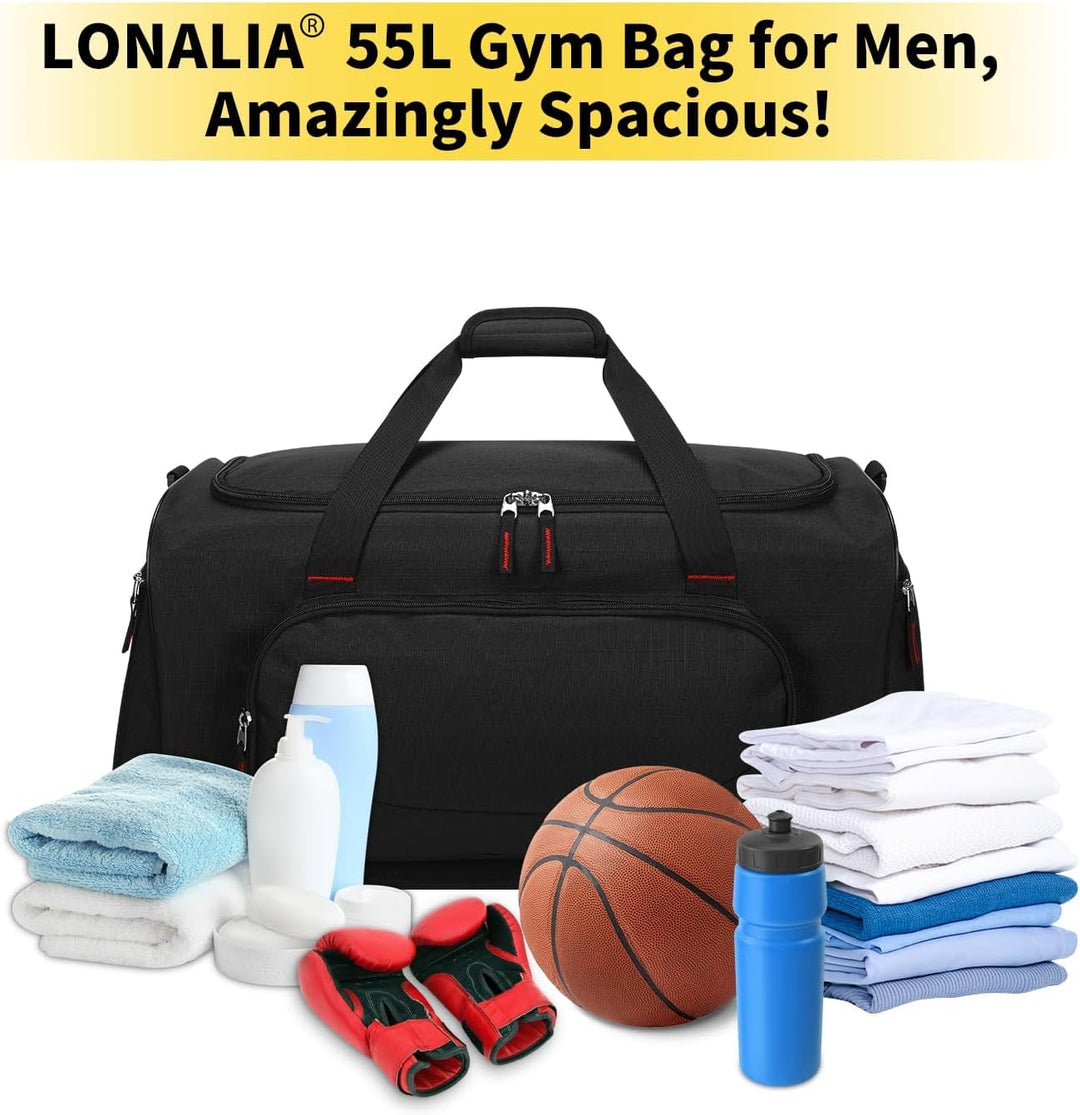 Sporttasche Reisetasche Herren Gross 55L - Weekender Gym Bag Fitness Tasche für Sport Training Urlau