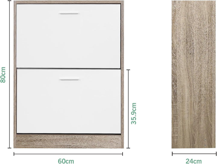 CASABEL Schuhschrank für 12 Paar – Schrank mit grossem Fassungsvermögen für Eingangsbereich, Flur –