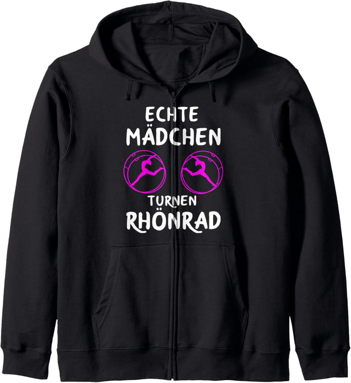 Rhönrad Motiv Rhönradturnen Turnen Mädchen Rhönradfahren Kapuzenjacke