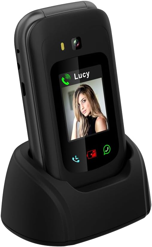 Funker E450 MAX Pro 2-4G Faltbares Telefon für Senioren - Whatsapp - Videoanruf - Touchscreen - SOS-