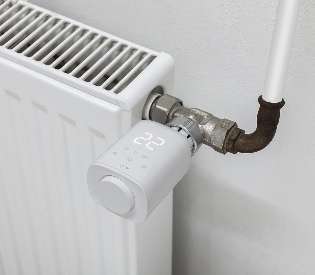 revolt Heizkörperthermostat: Programmierbares Heizkörper-Thermostat mit Bluetooth, App, LED-Display