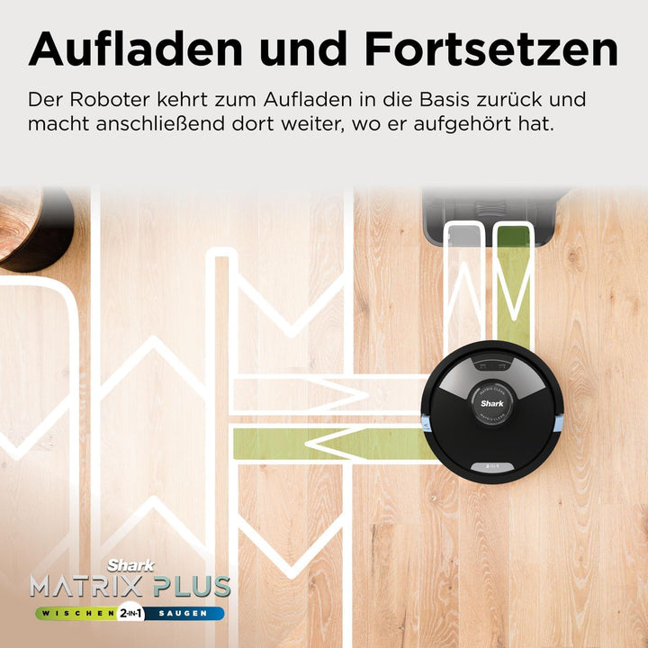 Shark Matrix Plus 2-in-1 Saugroboter mit Wischfunktion und Absaugstation, Selbstreinigend, Selbstent