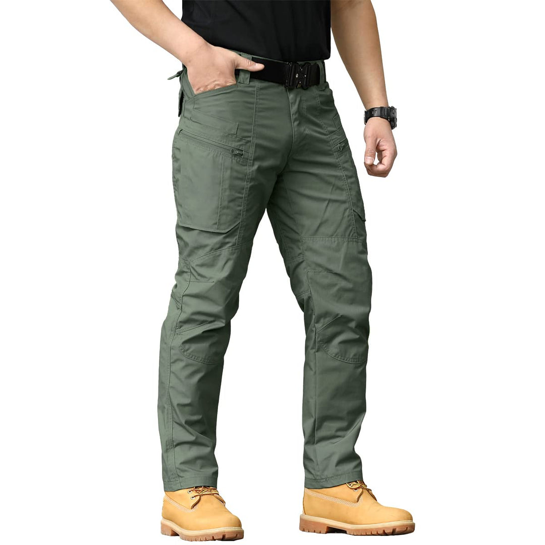 CARWORNIC Herren Taktische Hose wasserdichte Cargo Hose Militär Outdoorhose 34W / 32L Armee-grün, 34