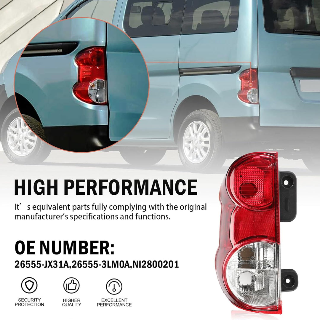 Linkes Rücklicht Bremsleuchte 26550 JX00A für NV200 2009 2010 2011 2012 2013-2021 Linke Fahrerseite
