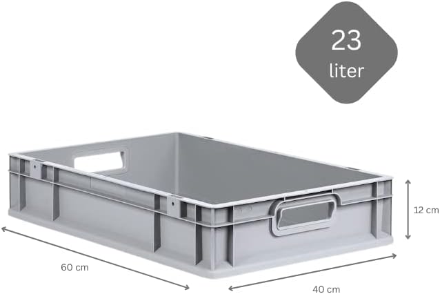 PROREGAL SuperSparSet10x Eurobox NextGen Grip | HxBxT 12x40x60cm | Griffe offen | Glatter Boden | Gr
