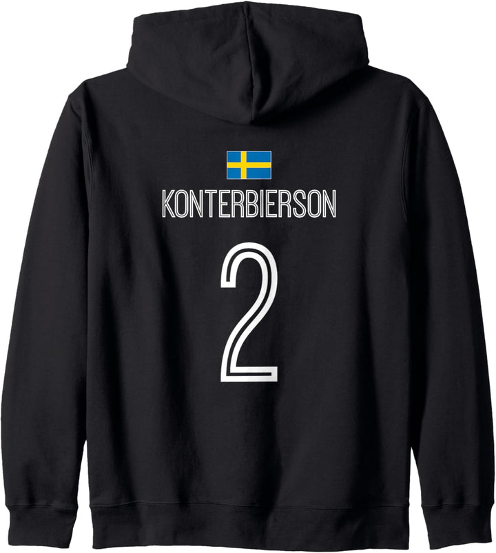 Schwedische Namen Sauf und Party Trikot Fussball Kapuzenjacke