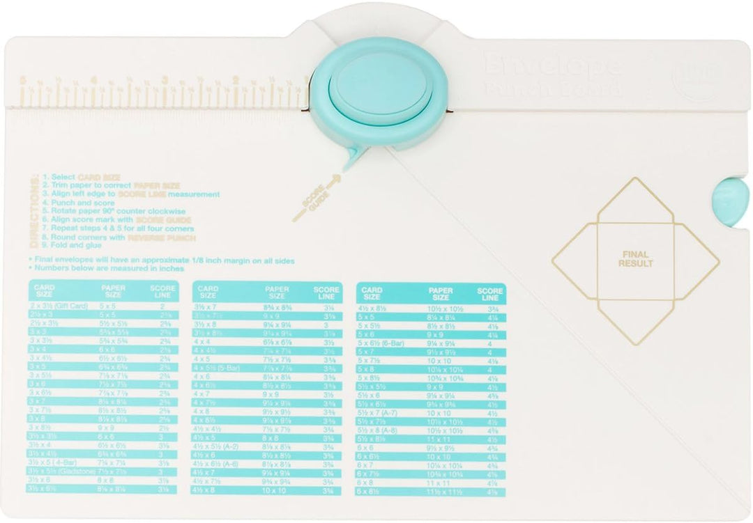 American Crafts We R Memory Keepers Envelope Punch Board, Grey, 13,3 x 22,9 x 4,4 cm, 13,3 x 22,9 x
