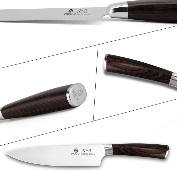 Kochmesser-imarku 20cm Profi Küchenmesser Chef Messer Allzweckmesser aus Carbon-Edelstahl, Ultrascha