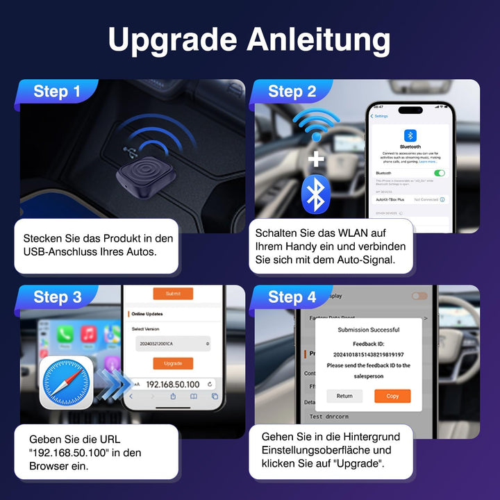 Carlinkit Wireless CarPlay Android Adapter USB Mini Ultra für werkseitig verkabeltes CarPlay & OEM W