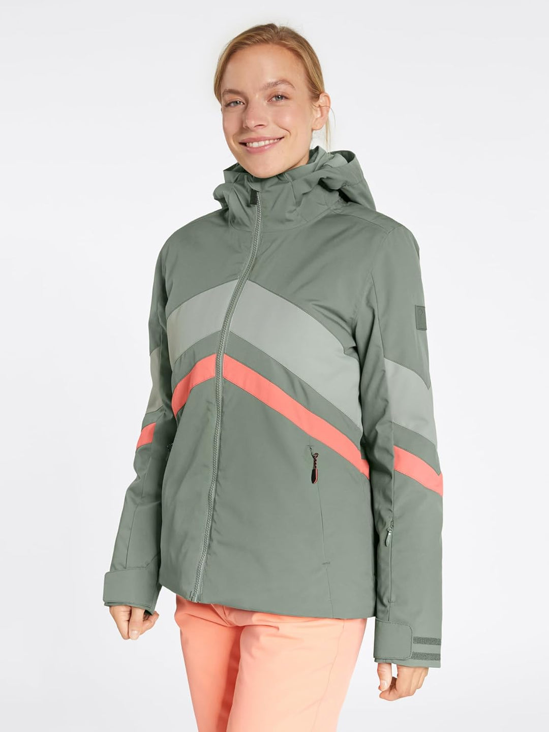 Ziener Damen Telia Ski-Jacke/Winter-Jacke | warm, atmungsaktiv, wasserdicht (1er Pack) 34 green mud,