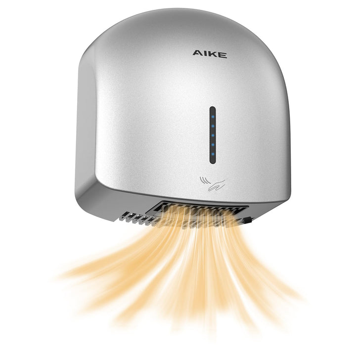 AIKE GentleAir Warmluft Handtrockner, Leise für Zuhause & Bäder, AC220V-240V, Sterntal Silber, Stern